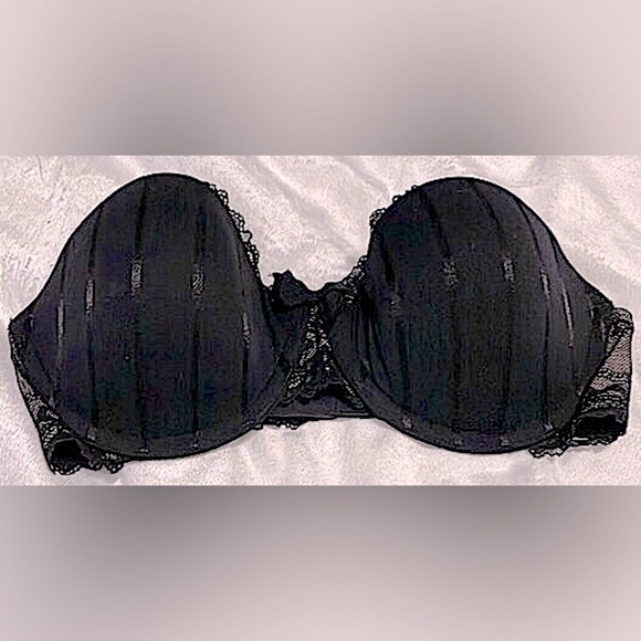 Felina Lingerie strapless Lacey bra in black color Size 34C - Picture 1 of 9